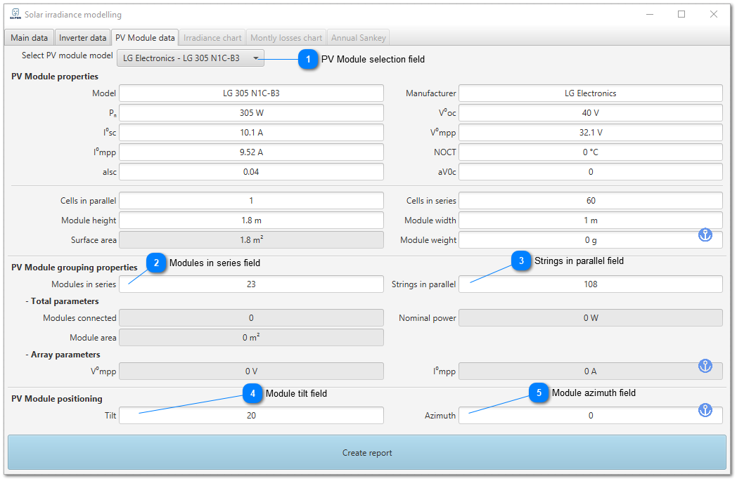 17.3. Defining PV module data